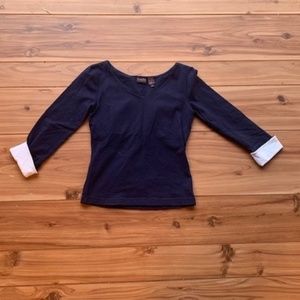 Shape FX Newport News TOP Shirt Navy Size S Ladies